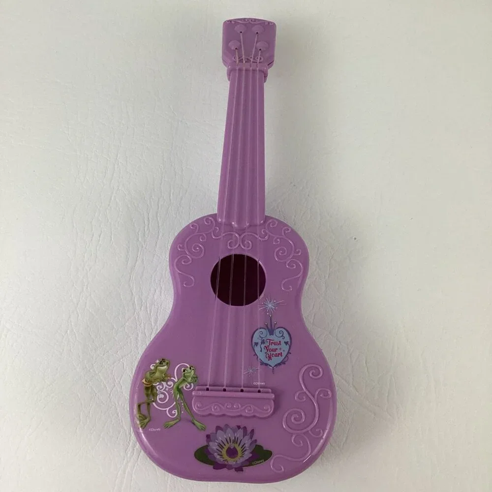 Disney Princess Frog Musical Instrument Lot Trumpet Ukulele Ray Firefly Shaker